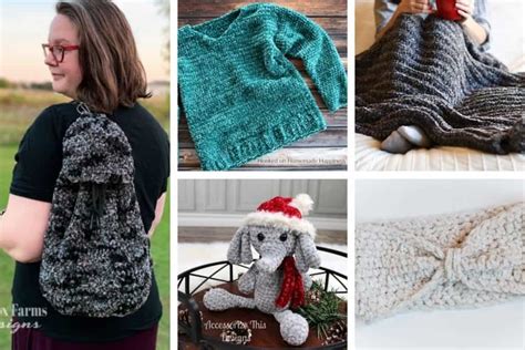 18+ Bernat Velvet Yarn Crochet Patterns