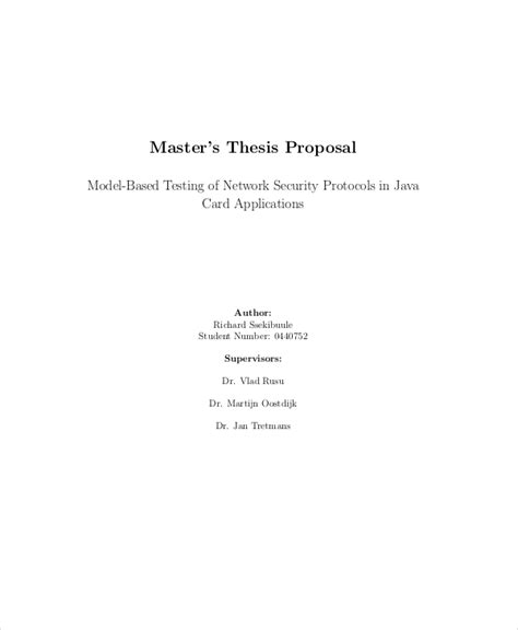 Thesis Proposal 12 Examples Format How To Make Pdf