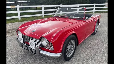 1963 Triumph TR4 Driving Video YouTube