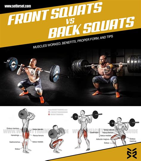 Front Squats Vs Back Squats Muscles Worked Benefits Proper Form And