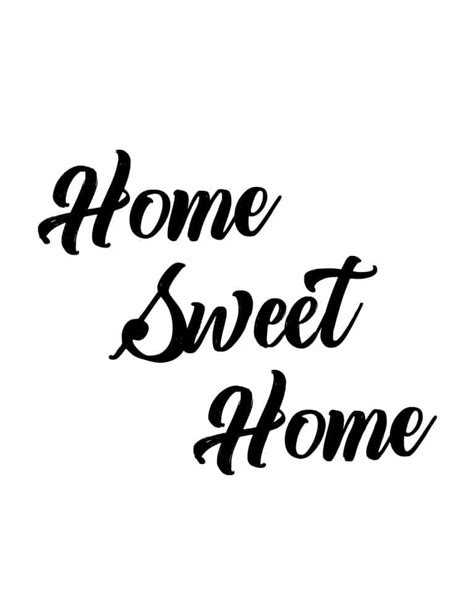 Home Sweet Home Art Print Free Printable Wall Art