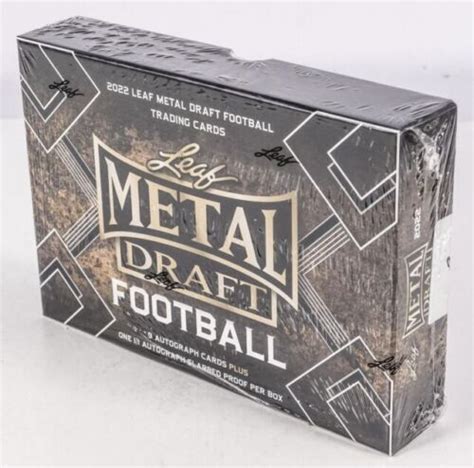 2022 Leaf Metal Draft Football Jumbo Factory Sealed Hobby Box BUF