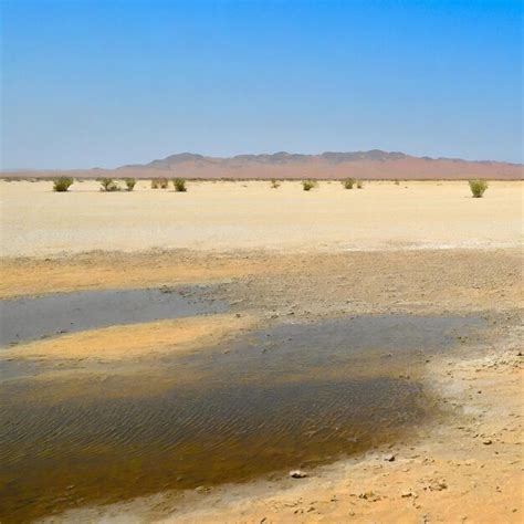 Premium AI Image | Desert Mirage A Mirage of Beauty in the Arid Wilderness