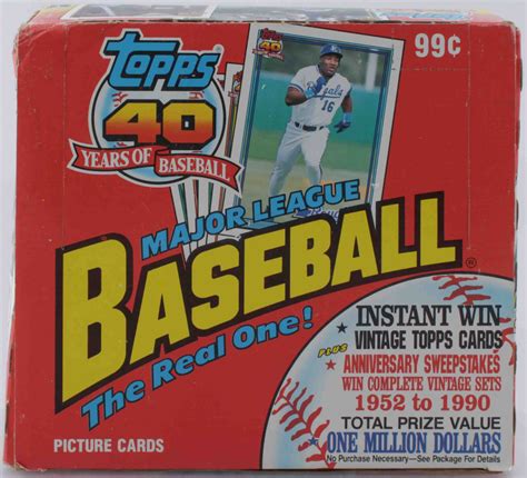 1991 Topps 40 Years Of Baseball Cards Value