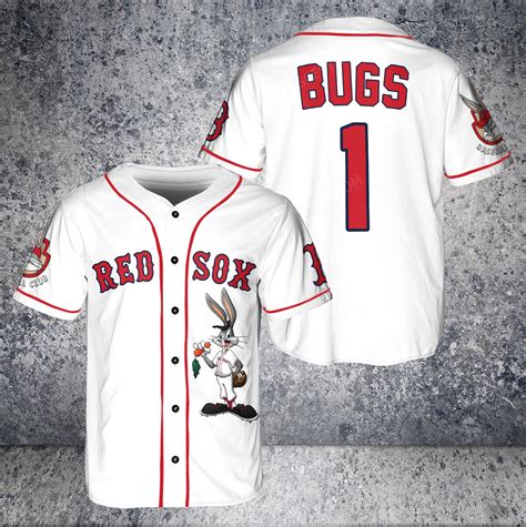 Boston Red Sox Bugs Bunny Baseball Jersey White Scesy