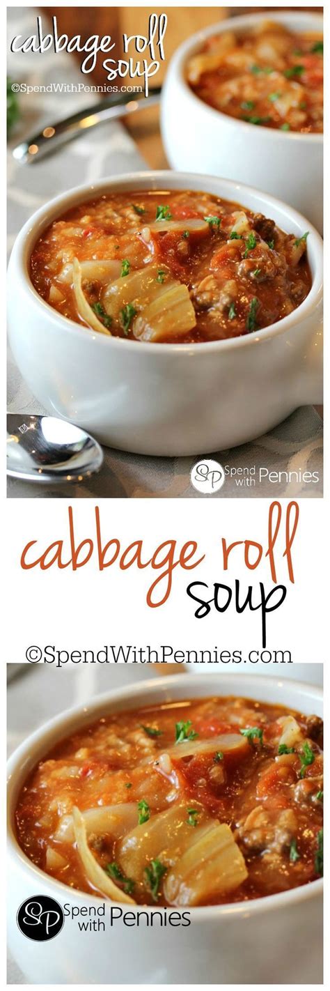 Cabbage Roll Soup Recipe Spend With Pennies Cabbage Recipes