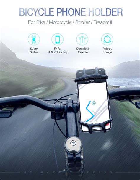 New Raxfly Elastic Adjustable Buckle Bicycle Bike Handlebar Mount Phone