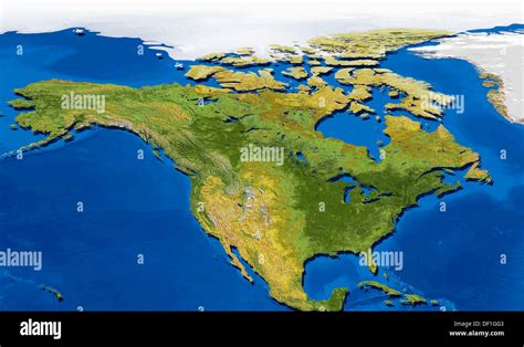 North America Topographic Map