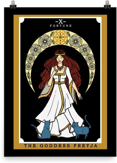 Amazon The Goddess Freyja Tarot Card Poster Norse Goddess Freya