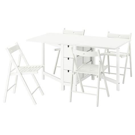 NORDEN / FRÖSVI table and 4 chairs, white/white, 101/4/35/597/8" - IKEA US