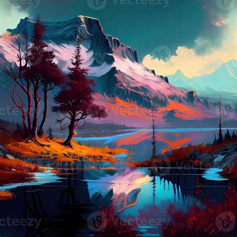 Landscape Art - Ai Generated 22416537 Stock Photo at Vecteezy