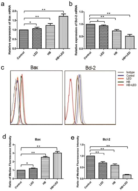 Analysis Of Bax And Bcl 2 Mrna And Protein Expression Upon The