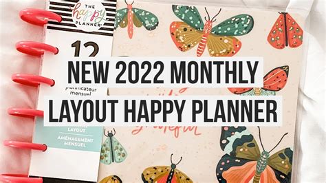 New 2022 Flora And Fauna Papillon Monthly Layout Happy Planner Flip