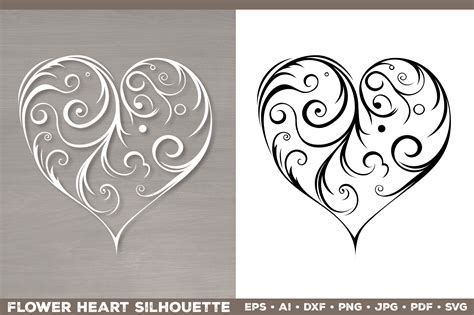 Flourish Heart Svg Swirl Heart Svg Graphic By Julimur · Creative Fabrica