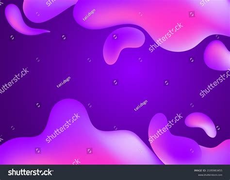 Liquid Flow Purple Pink D Neon Stock Vector Royalty Free