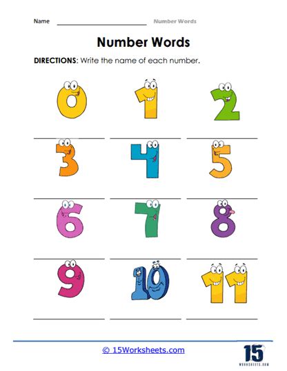 Numbers In Words Worksheets 15