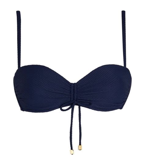 Womens Heidi Klein Navy Wired Bandeau Bikini Top Harrods CountryCode