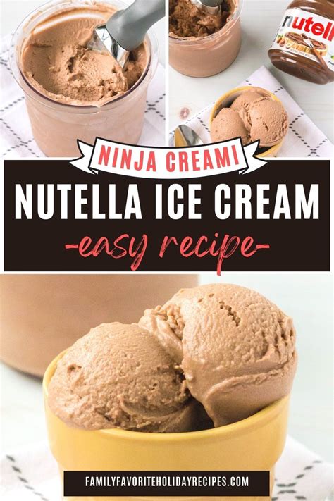 Ninja Creami Nutella Ice Cream Chocolate Hazelnut Ice Cream Recipe