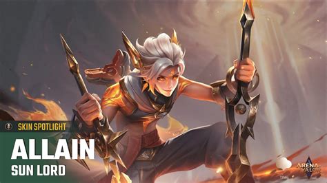 Skin Spotlight Allain Sun Lord Arena Of Valor Timi Youtube