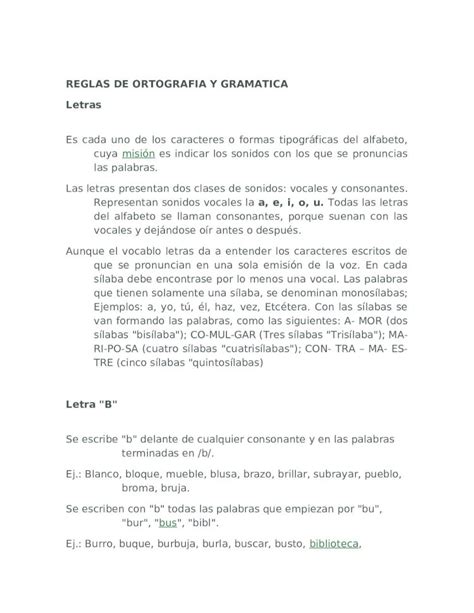 DOC Reglas de Ortografia y Gramática DOKUMEN TIPS