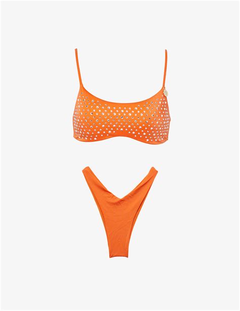 Shop Giveness Starry Diamonds Bikini Top And Briefs On Rinascente