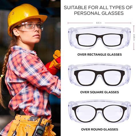 Safe Handler 2 Pack Diamont Vented Over The Glasses Polycarbonate Safety Glasses Sh Vosg Cllclt