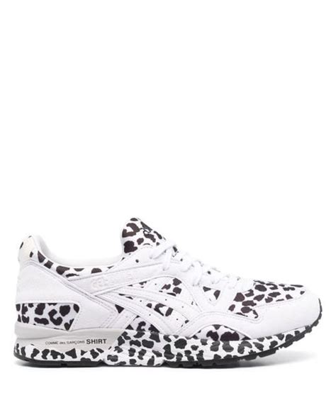 Comme Des Garçons X Asics Leopard Print Sneakers In White For Men