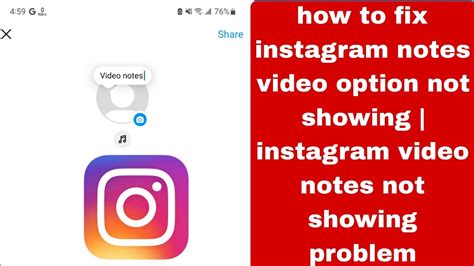 How To Fix Instagram Notes Video Option Not Showing Instagram Video