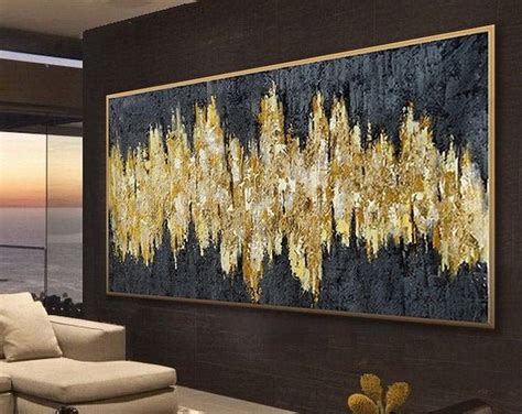 Luxury Gold Leaf Art Gold Leaf Abstract Painting Textured Sun