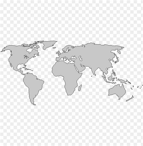 World Map Png Transparent Image Unlabeled World Ma PNG Transparent