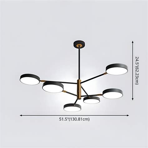 Round Ceiling Chandelier Ultra Contemporary Metal Hanging Ceiling