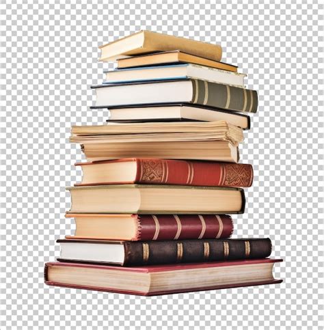 Premium Psd Pile Of Books Isolated On Transparent Background