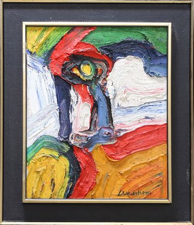 Bengt Lindstr M Composition Oil On Canvas Signed Art Paintings