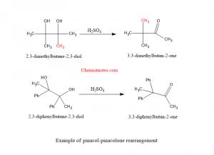 Pinacol Pinacolone Rearrangement Reaction Chemistry Notes