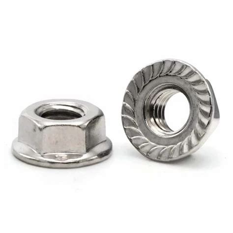 Mahavir Hexagonal Stainless Steel Flange Nut Size M Thickness Mm