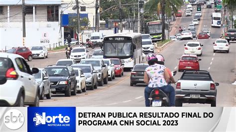 Detran Publica Resultado Final Do Programa Cnh Social Youtube