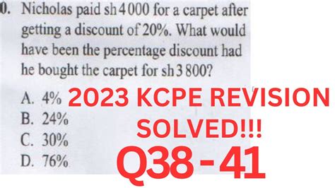 Kcpe Maths Papers Kcpe Maths Revision Past Papers And