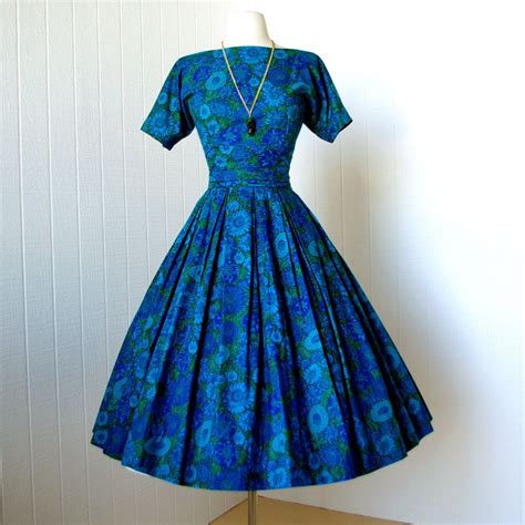 Vintage 1950s Dress Beautiful Designer Henry Rosenfeld Etsy