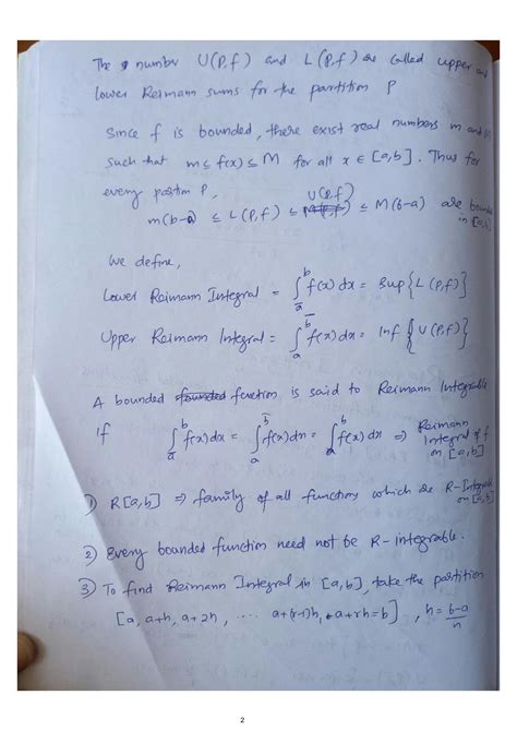 Solution Maths Real Analysis Riemann Integral Studypool