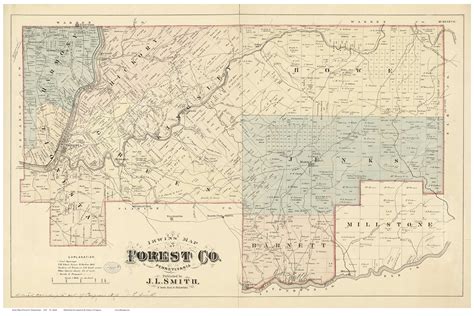 Forest County Pennsylvania 1876 - Old Map Reprint - OLD MAPS