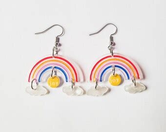 Rainbow Spiral Gay Pride Earrings Rainbow LGBTQ Earrings Lesbian Pride Rainbow Earrings