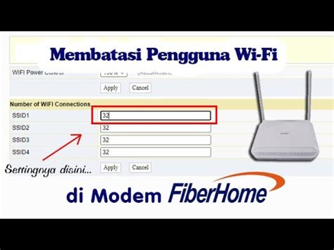 Cara Membatasi Pengguna Wi Fi Di Modem FiberHome HG6243C Modem