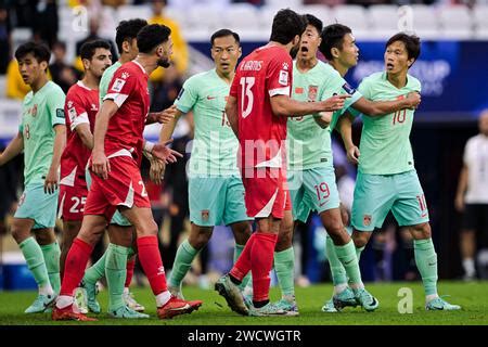 Doha Katar Januar Libanon Gegen China Pr Gruppe A Afc Asian