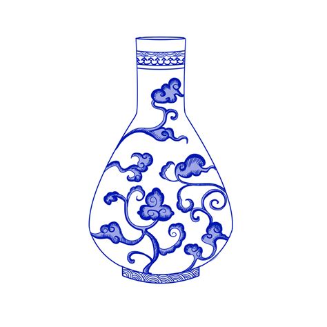 Blue And White Porcelain Crafts Blue And White Ceramics Ornament Png