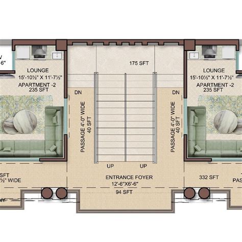 2D Architectural Floor Plans Design on AutoCAD