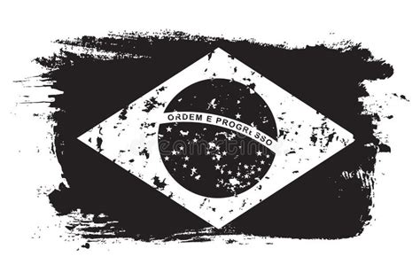 Bandera De Brasil Con Pintura De Pincel Texturado Aislado En Png O