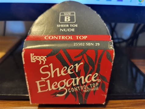 Vintage Leggs Sheer Elegance Control Top Pantyhose Size B Sheer Toe Nude EBay
