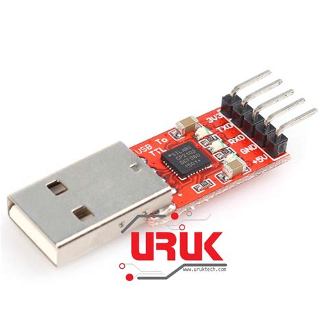 Usb 20 To Ttl Uart Cp2102 5pin Module With 5v33v Pins Uruktech