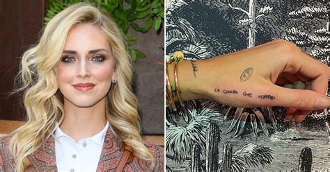 Influencer Chiara Ferragnis Inspiring Hand Tattoo Photos Popsugar