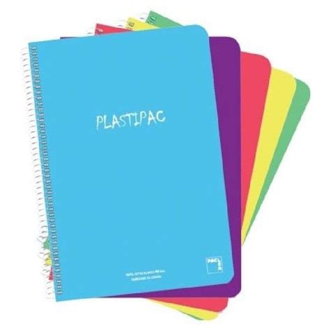 Sam Plastipac Pack 5 Cuadernos Con Espiral Cuadriculado 80 Hojas